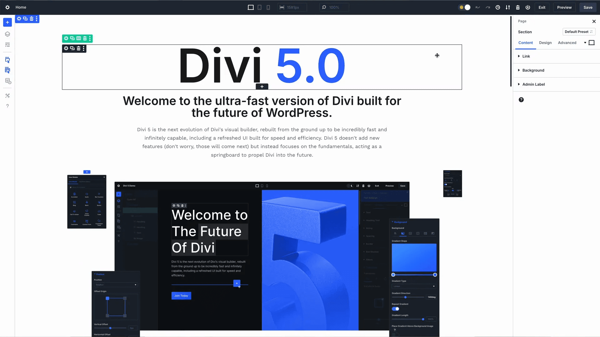 Notification de mode de compatibilité dans Divi 5 Alpha